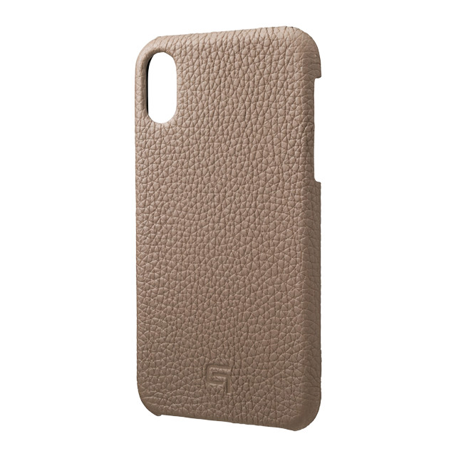 【iPhoneXR ケース】Shrunken-Calf Leather Shell Case (Taupe)goods_nameサブ画像