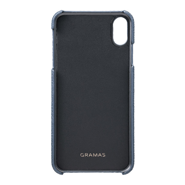 【iPhoneXS Max ケース】Shrunken-Calf Leather Shell Case (Navy)サブ画像