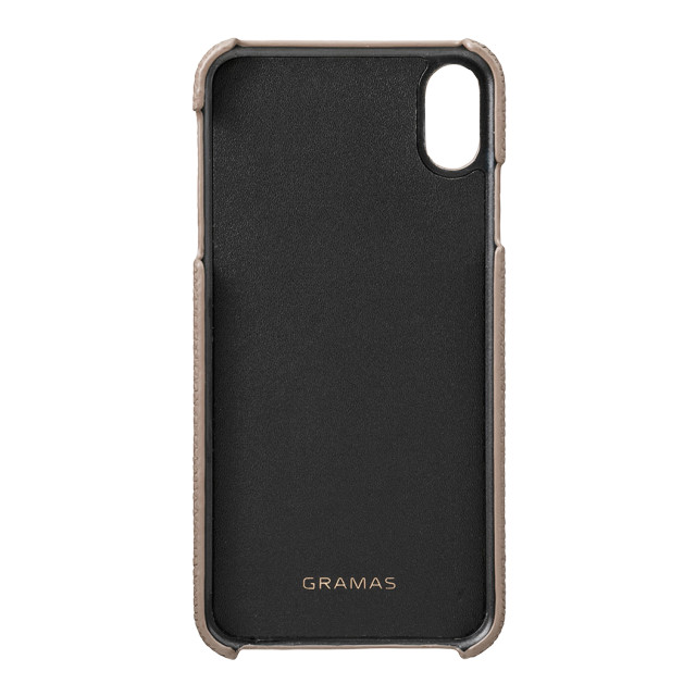 【iPhoneXS Max ケース】Shrunken-Calf Leather Shell Case (Taupe)サブ画像