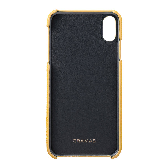 【iPhoneXS Max ケース】Shrunken-Calf Leather Shell Case (Yellow)goods_nameサブ画像