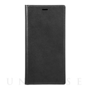 【iPhoneXS Max ケース】Italian Genuine Leather Book Case (Black)