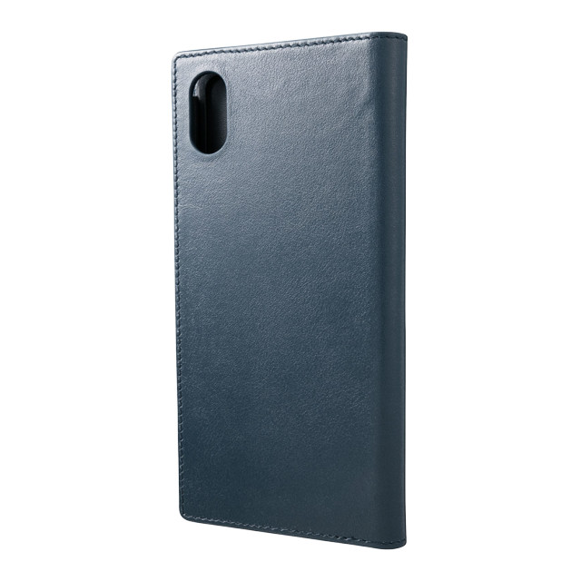 【iPhoneXS Max ケース】Italian Genuine Leather Book Case (Navy)サブ画像