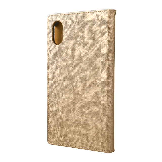 【iPhoneXR ケース】“EURO Passione” PU Leather Book Case (Gold)サブ画像