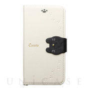 【iPhoneXS/X ケース】手帳型ケース Cocotte (White)