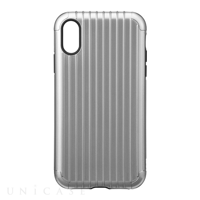 【iPhoneXR ケース】“Rib” Hybrid Shell case (Gray)