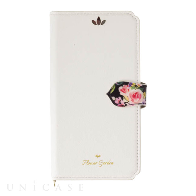 【iPhoneXS/X ケース】手帳型ケース Flower Garden (White)