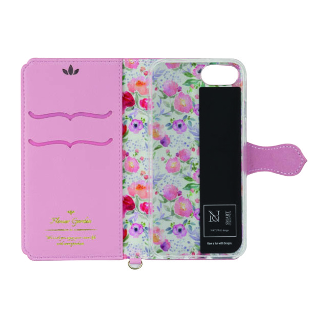 【iPhoneXS/X ケース】手帳型ケース Flower Garden (Pink)サブ画像