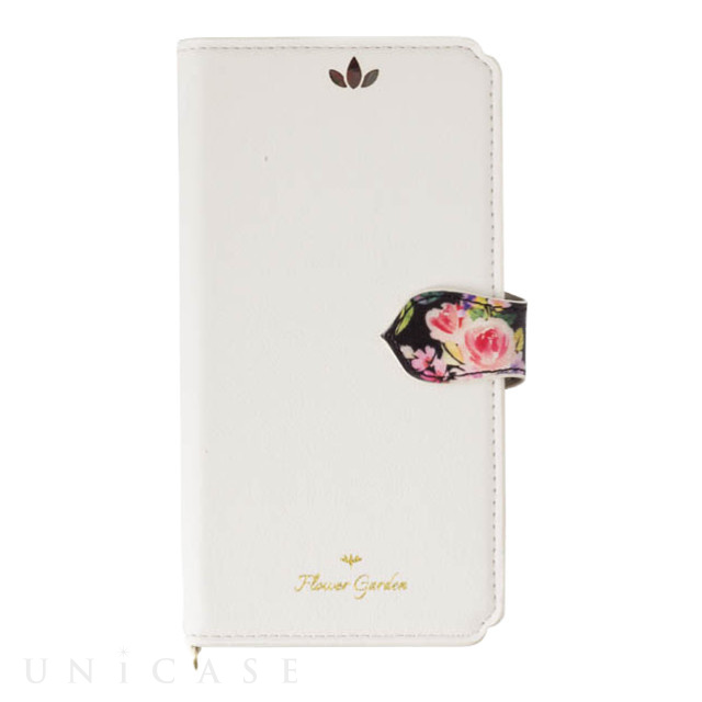 【iPhoneXR ケース】手帳型ケース Flower Garden (White)