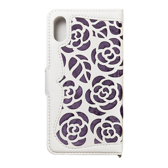 【iPhoneXR ケース】手帳型ケース La Roseraie (Purple)サブ画像