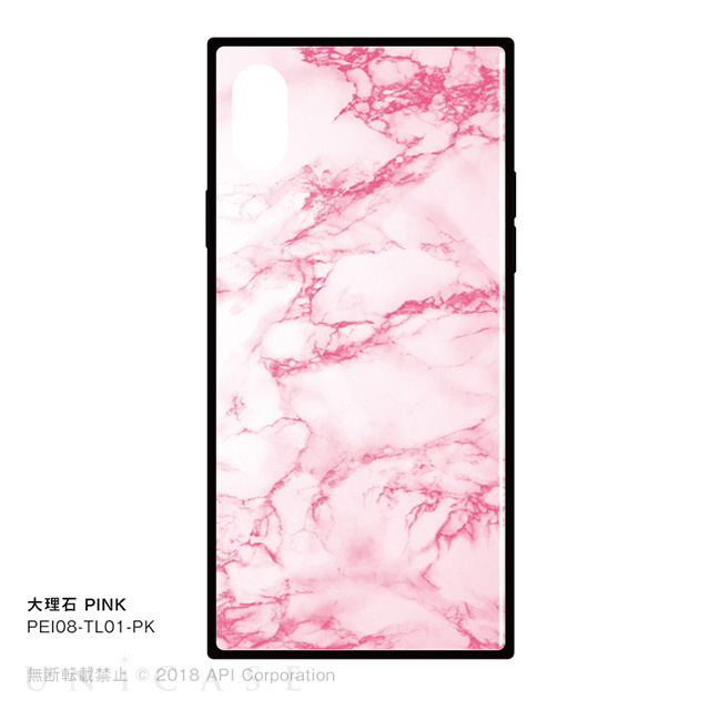 【iPhoneXS/X ケース】TILE 大理石 (PINK)