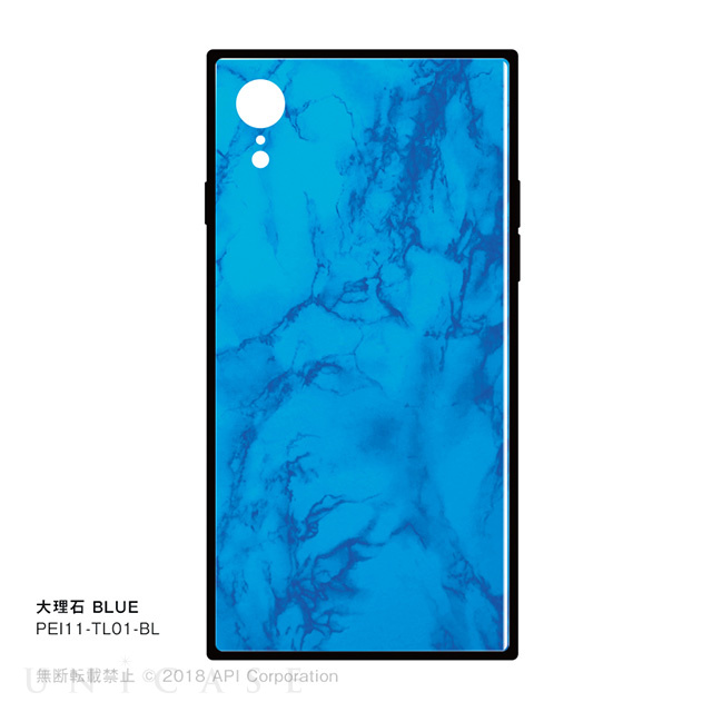 【iPhoneXR ケース】TILE 大理石 (BLUE)