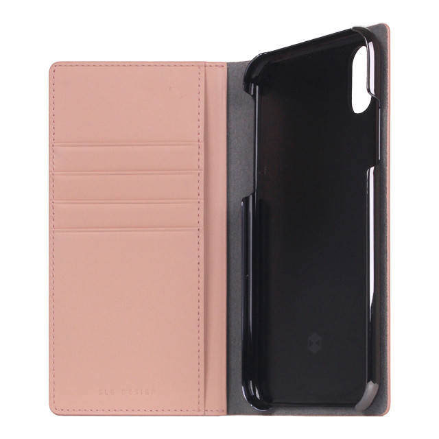 【iPhoneXR ケース】Calf Skin Leather Diary (ベビーピンク)サブ画像