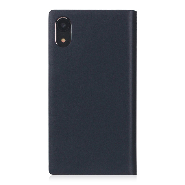 【iPhoneXR ケース】Calf Skin Leather Diary (ネイビー)サブ画像