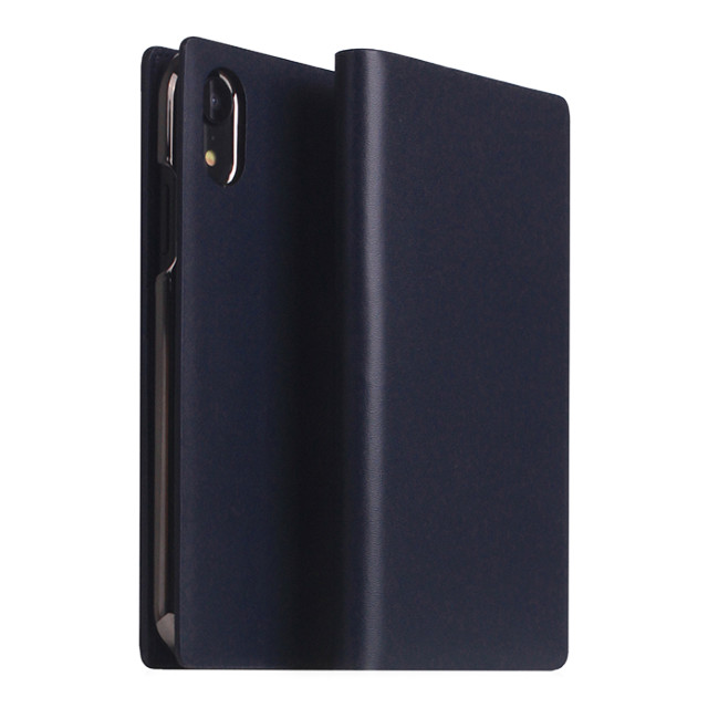 【iPhoneXR ケース】Calf Skin Leather Diary (ネイビー)サブ画像