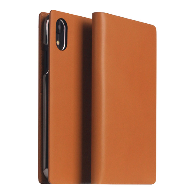 【iPhoneXR ケース】Calf Skin Leather Diary (キャメル)サブ画像