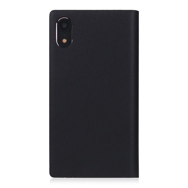 【iPhoneXR ケース】Calf Skin Leather Diary (ブラック)サブ画像