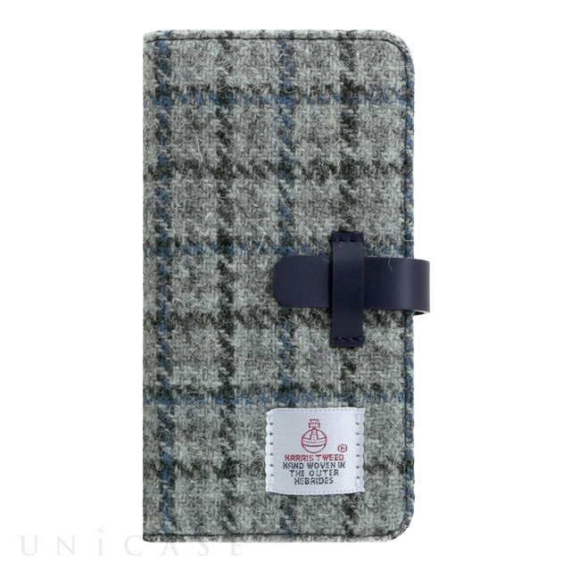 【iPhoneXR ケース】Harris Tweed Diary (グレー×ネイビー)