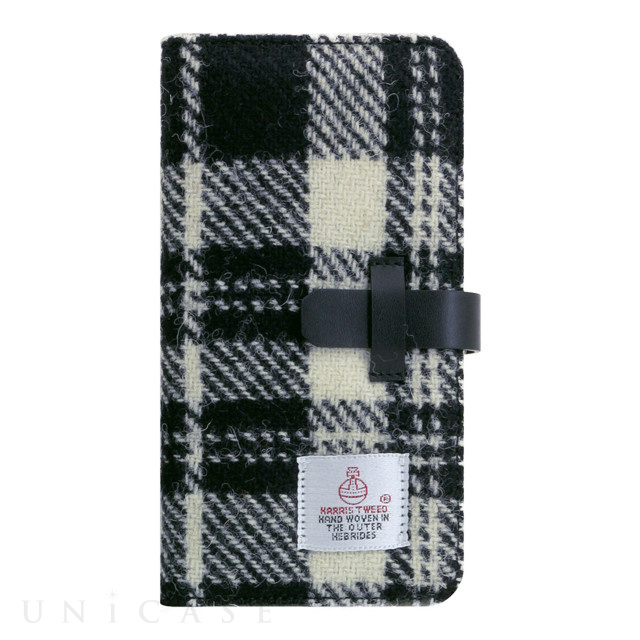 【iPhoneXR ケース】Harris Tweed Diary (ホワイト×ブラック)