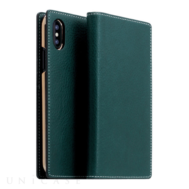 【iPhoneXS Max ケース】Minerva Box Leather Case (ブルー)