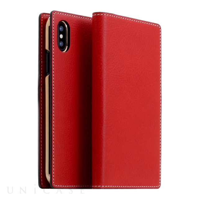 【iPhoneXS Max ケース】Minerva Box Leather Case (レッド)