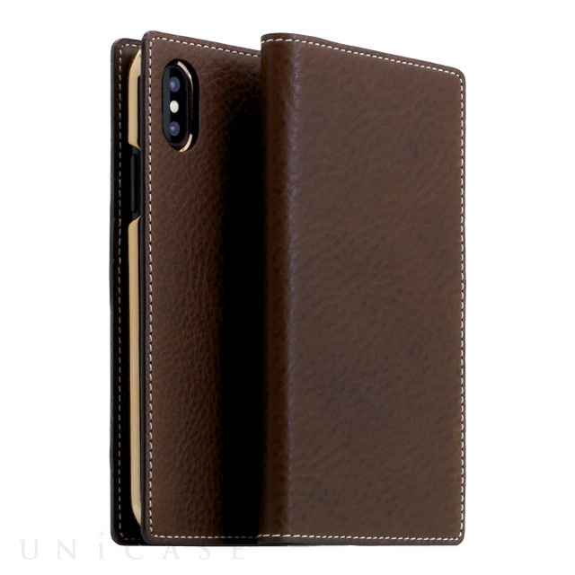 【iPhoneXS Max ケース】Minerva Box Leather Case (ブラウン)