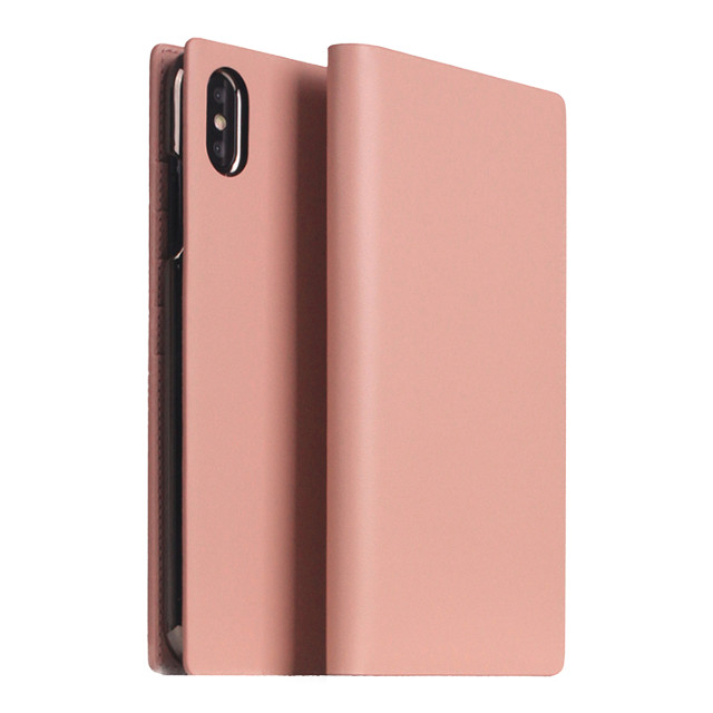 【iPhoneXS Max ケース】Calf Skin Leather Diary (ベビーピンク)サブ画像