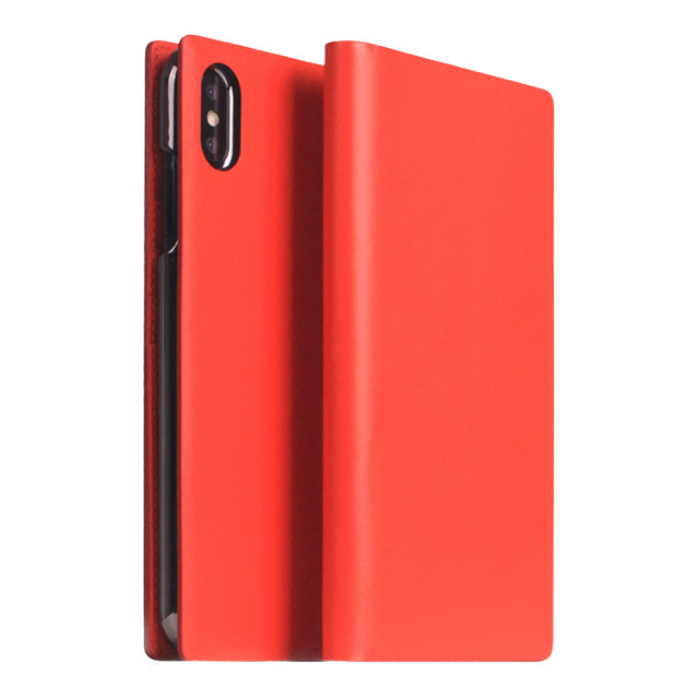 【iPhoneXS Max ケース】Calf Skin Leather Diary (レッド)goods_nameサブ画像