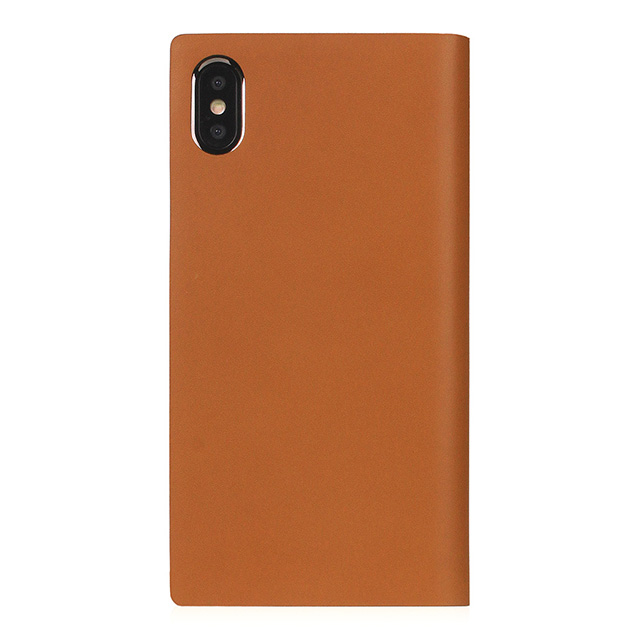 【iPhoneXS Max ケース】Calf Skin Leather Diary (キャメル)サブ画像