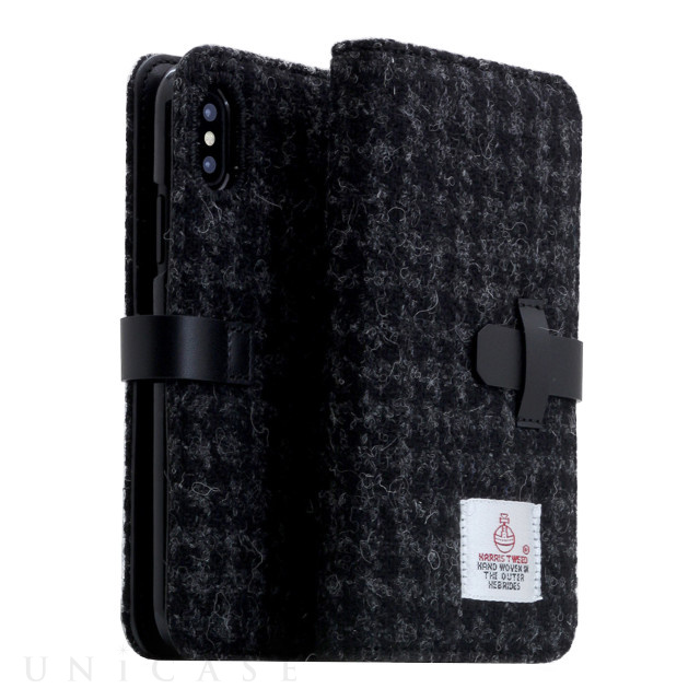 【iPhoneXS Max ケース】Harris Tweed Diary (ブラック)