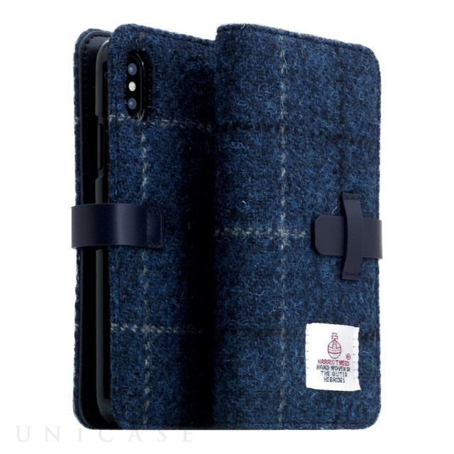 【iPhoneXS Max ケース】Harris Tweed Diary (ネイビー)