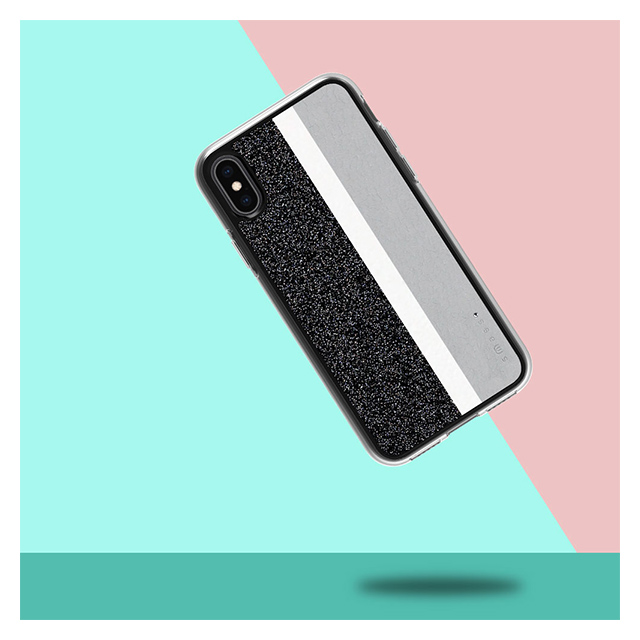 【iPhoneXS/X ケース】Stripe デザインケース (Grey)サブ画像
