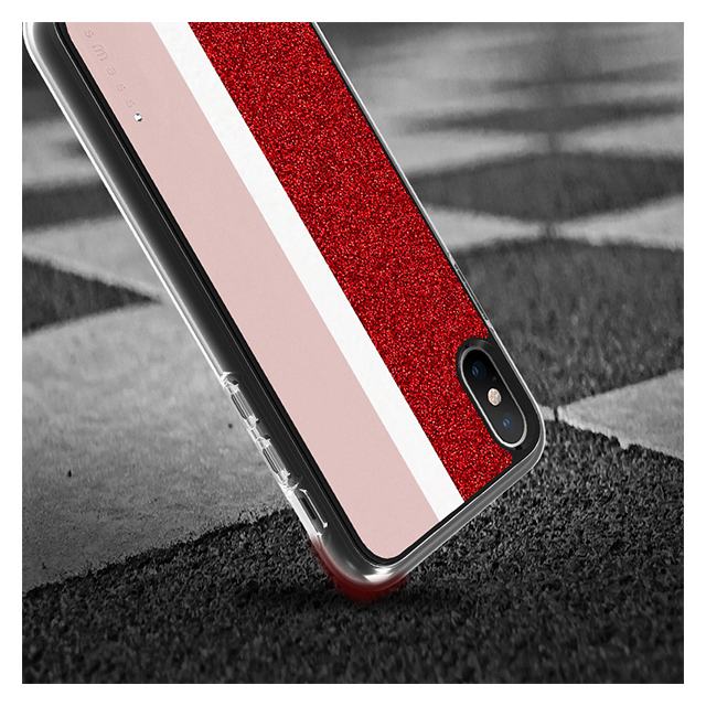 【iPhoneXS/X ケース】Stripe デザインケース (Pink)サブ画像