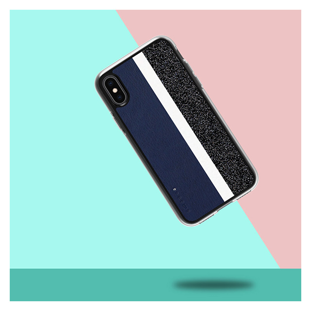 【iPhoneXS/X ケース】Stripe デザインケース (Navy) サブ画像