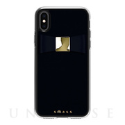 【iPhoneXS/X ケース】Rebon 本革 デザインケース (Black)