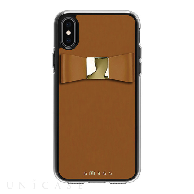 【iPhoneXS/X ケース】Rebon 本革 デザインケース (Tan)