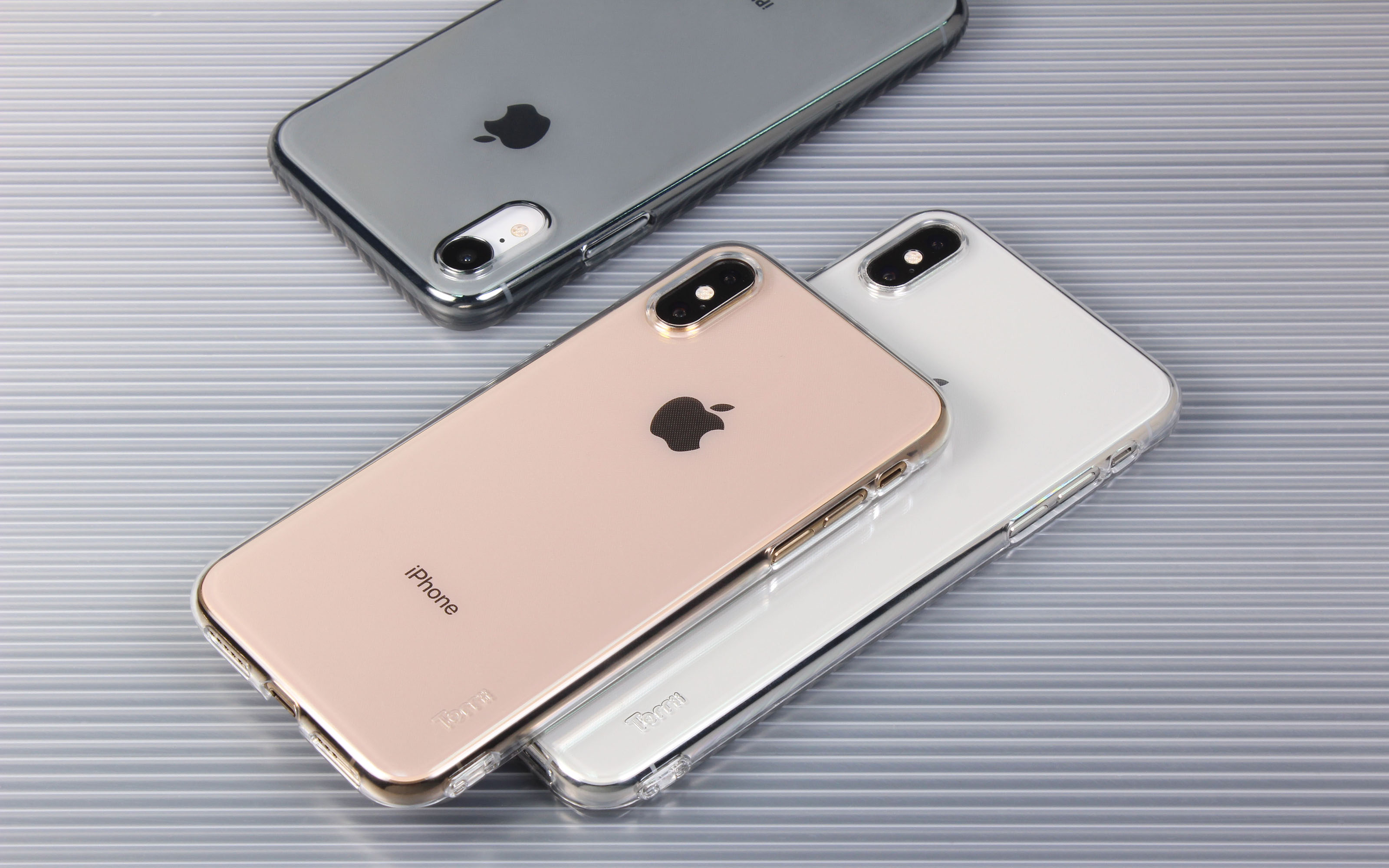 【iPhoneXS/X ケース】Torrii 指紋付着防止塗装 ハードクリアケース  (リングスタンドストラップ付き) Blackgoods_nameサブ画像