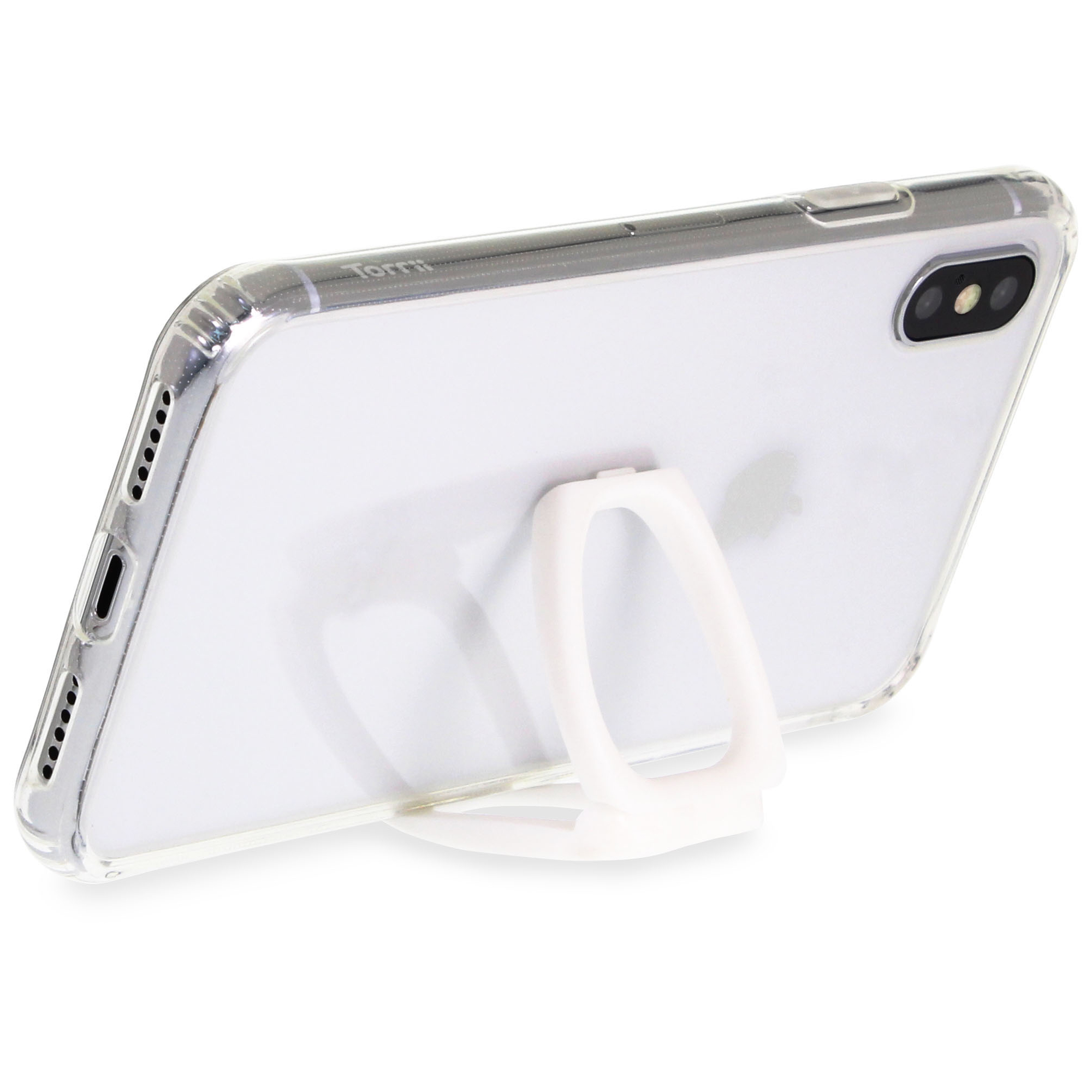 【iPhoneXS/X ケース】Torrii 衝撃吸収TPUフレーム + 背面強化Glass クリアケース  (リングスタンドストラップ付き) Cleargoods_nameサブ画像