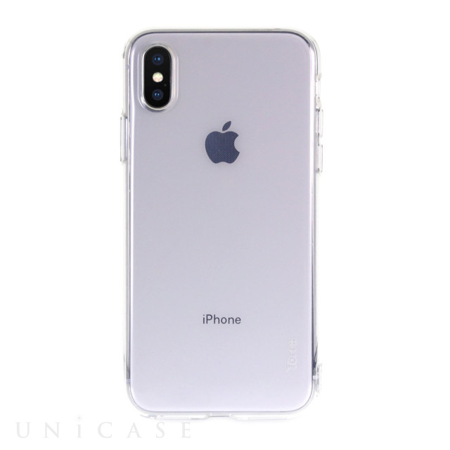 【iPhoneXS/X ケース】BONJelly 衝撃吸収ソフトクリアケース (リングスタンドストラップ付き) Clear