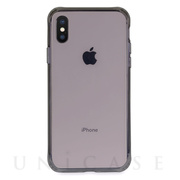 【iPhoneXS/X ケース】Torrii 衝撃吸収TPUフレーム + 背面強化Glass クリアケース  (リングスタンドストラップ付き) Smoke