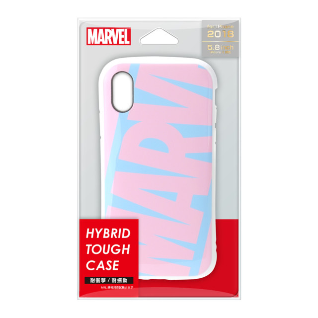 【iPhoneXS/X ケース】ハイブリッドタフケース (ロゴ/ピンク＆ブルー)goods_nameサブ画像