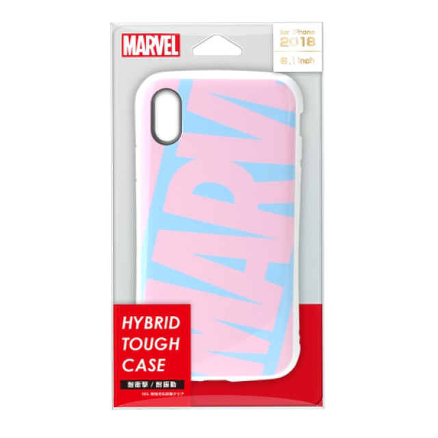 【iPhoneXR ケース】ハイブリッドタフケース (ロゴ/ピンク＆ブルー)goods_nameサブ画像