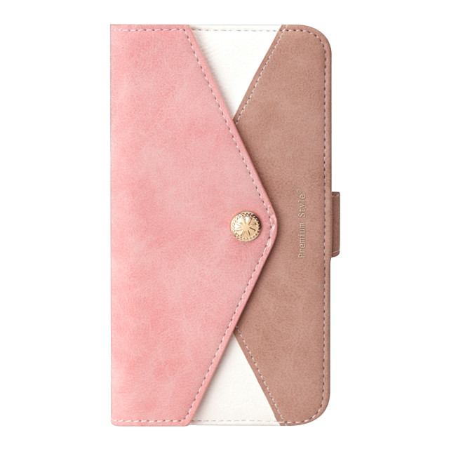 【iPhoneXS Max ケース】ダブルフリップカバー レター型ポケット (ピンク)サブ画像