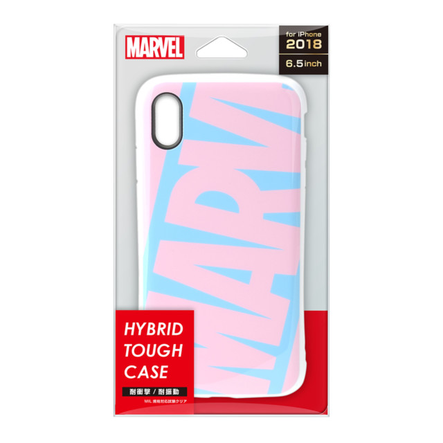 【iPhoneXS Max ケース】ハイブリッドタフケース (ロゴ/ピンク＆ブルー)goods_nameサブ画像