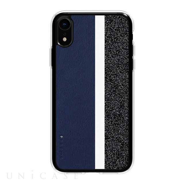 【iPhoneXR ケース】Stripe デザインケース (Navy)