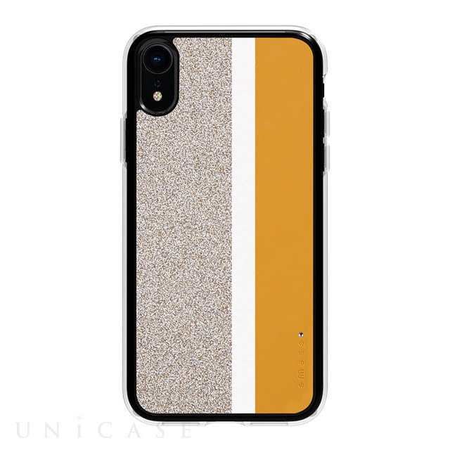 【iPhoneXR ケース】Stripe デザインケース (Yellow)