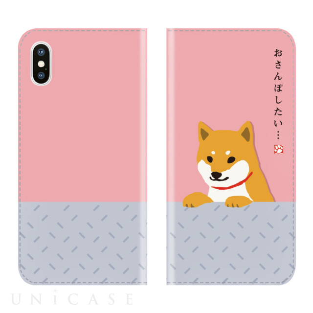 【iPhoneXS/X ケース】しばたさんダイアリーケース (さんぽ)