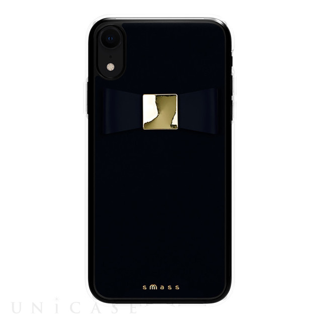 【iPhoneXR ケース】Rebon 本革 デザインケース (Black)