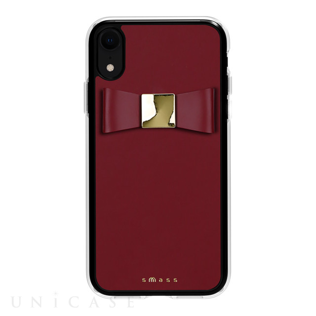 【iPhoneXR ケース】Rebon 本革 デザインケース (Burgundy)