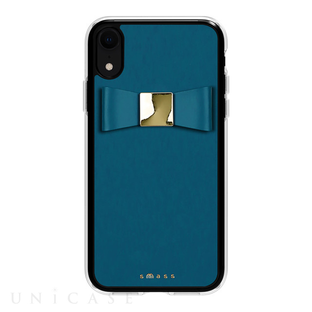 【iPhoneXR ケース】Rebon 本革 デザインケース (Aqua Blue)