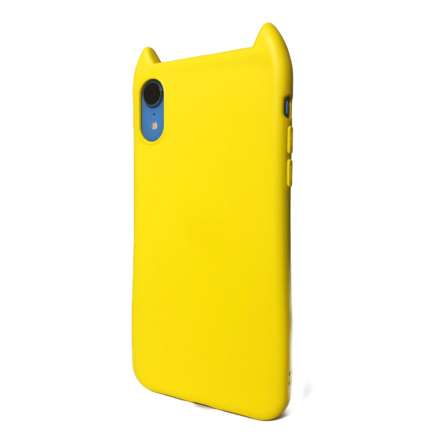 iPhoneXR ケース】HANA 衝撃吸収TPU 猫耳デザインケース (YELLOW) HANA